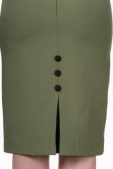 Banned Tori Vintage Leopard Print, Black or Red Pencil Skirt 