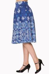 Banned Follow You Vintage Retro Skirt - White or Blue