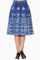 Banned Follow You Vintage Retro Skirt - White or Blue
