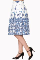 Banned Follow You Vintage Retro Skirt - White or Blue
