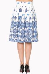 Banned Follow You Vintage Retro Skirt - White or Blue