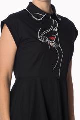 Banned Model Face Longer Dress - Black or White