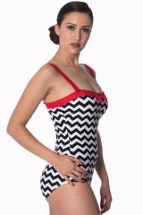 Banned Black Coffee One Piece Plus Size Swimsuit