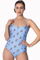 Banned Cherry Love Plus Size Halter Swimsuit