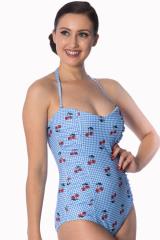 Banned Cherry Love Plus Size Halter Swimsuit