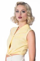 Banned Floral Days Plus Size Tie Shirt - Yellow or Blue