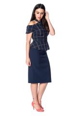 Dancing Days Chill Checks Peplum Top 