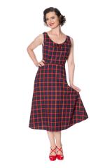 Lost Queen Christmas Midi Check Dress
