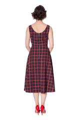 Lost Queen Christmas Midi Check Dress