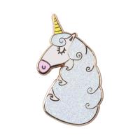 Glitter Unicorn Enamel Pin Badge