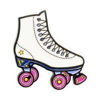 Punky Pins Roller Skate Enamel Pin Badge - White, Pink or Lilac