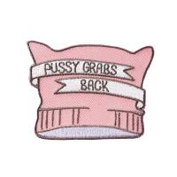 Punky Pins Pussy Grabs Back Embroidered Iron On Patch