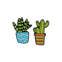 Punky Pins Blue & Orange Cactus Duo Enamel Pin Set