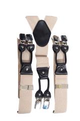 Banned Rockabilly Braces - Beige / Black