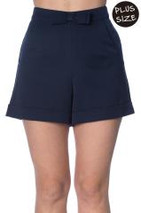 Banned Betsy Plus Size Shorts - Navy or White 