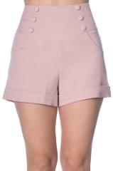 Banned Cute As A Button Shorts - White, Pink, Navy or Baby Blue