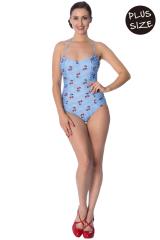 Banned Cherry Love Plus Size Halter Swimsuit