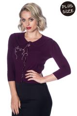 Banned Plus Size Cat Scallop Collar Cardigan - 8 Colours Available