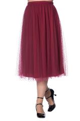 Banned Timea Tule Skirt - Black or Burgundy