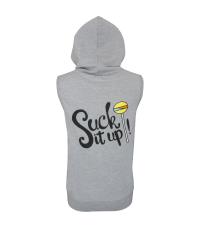 Sweet80 Suck It Up Sleeveless Zip Hoodie - Heather Grey