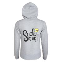 Sweet80 Disco Sucks Long Sleeved Zip Hoodie - Grey