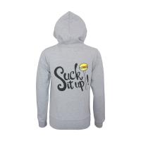 Sweet80 Suck It Up Long Sleeved Zip Hoodie - Heather Grey