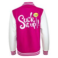 Sweet80 Disco Sucks Varsity Jacket - Pink / White