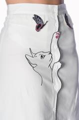 Banned Meow Skirt - White or Black