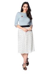 Dancing Days Retro Dots About Spots Skirt - White or Pink