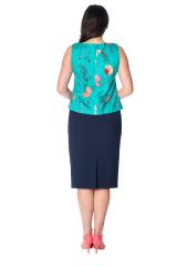 Dancing Days Peacock Baroque Top - Cream or Teal