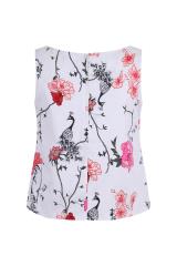 Dancing Days Peacock Baroque Top - Cream or Teal