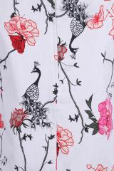 Dancing Days Peacock Baroque Top - Cream or Teal