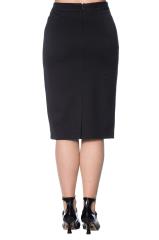 Dancing Days Colour Block Plus Size Vintage Pencil Skirt - Black or Blue