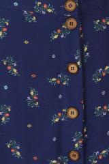 Lost Queen Spring Sprig Print Long Line Skirt