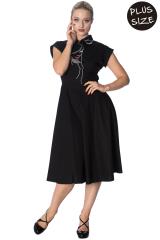 Banned Model Face Plus Size Longer Dress - Black or White