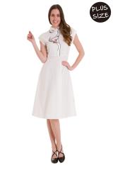 Banned Model Face Plus Size Longer Dress - Black or White